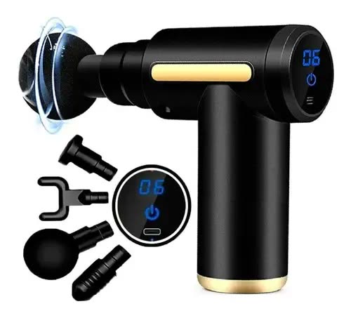 Massageador Elétrico 4 Modos Miofascial Fisioterapia Cor Preto Bivolt