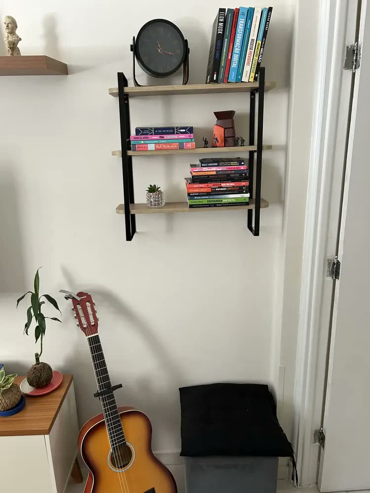 foto de Prateleira Estilo Industrial 60x25cm Hone Cobre/branco Loja da Isa