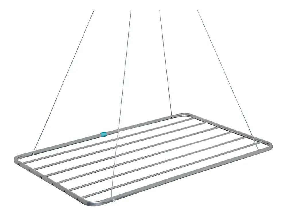 Varal de Teto Mor 140cm em Alumínio Prático Casa Apartamento