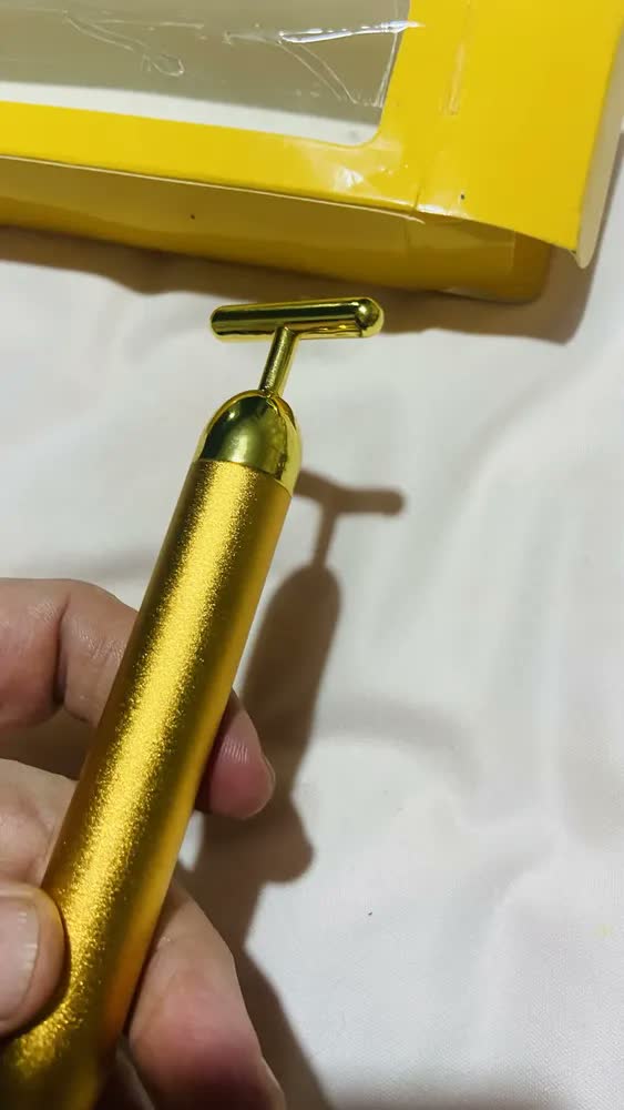 foto de Massageador Facial Harmonização Dourado Energia Beauty para Rosto