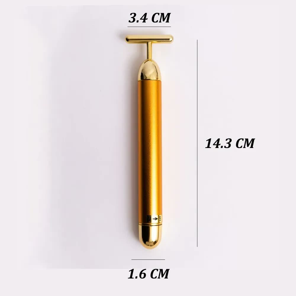 Massageador Facial Harmonização Dourado Energia Beauty para Rosto