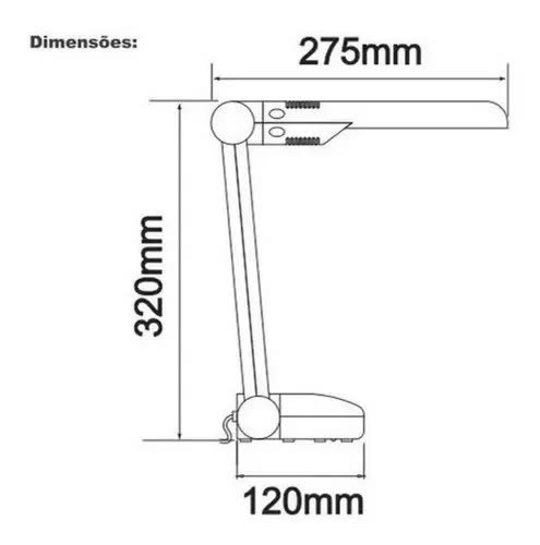 Luminária De Mesa Escritório Leitura Led 4w Pelicano - Kian Cor Da Estrutura Azul
