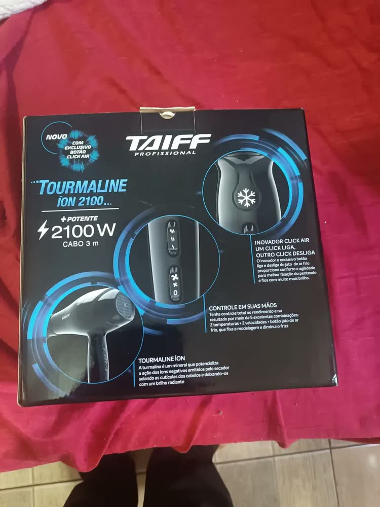 foto de Secador Taiff New Tourmaline Íon Profissional 2100w