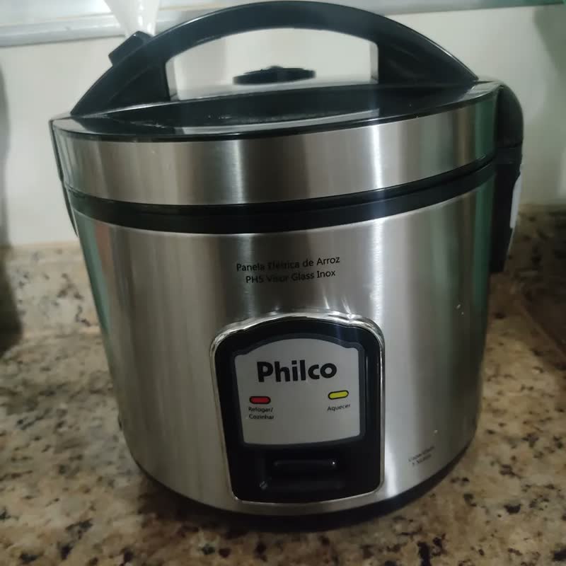 foto de Panela De Arroz Philco 5 Xícaras Ph5p Visor Glass Inox Cor Prateado