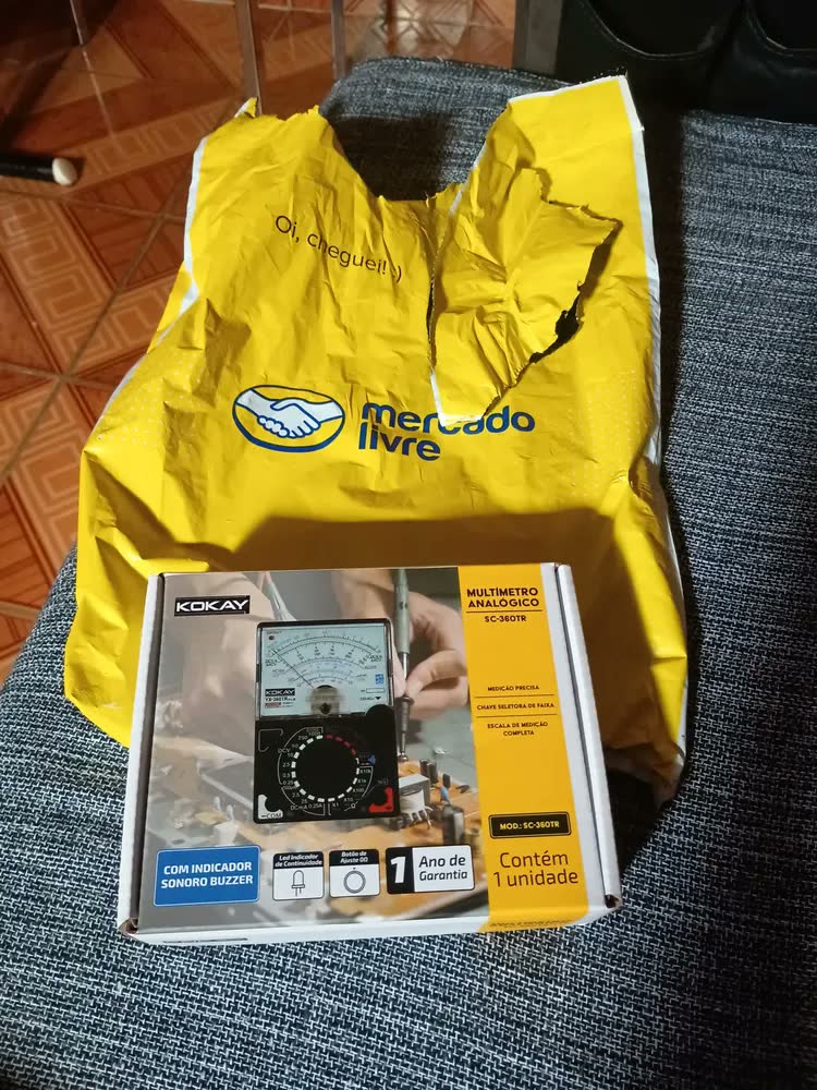 foto de Multímetro Analógico Kokay SC-360TRE-B com Beep Teste Diodo LED Transistor