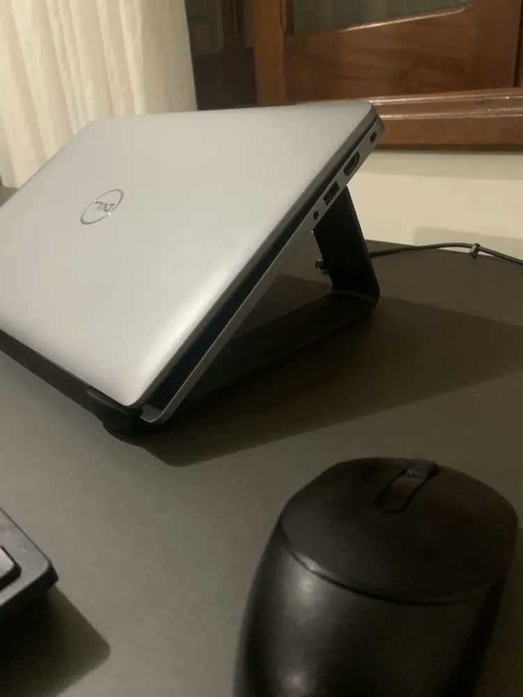 foto de Suporte Mesa Universal Notebook Laptop Levantar Ergonômico Cor Preto