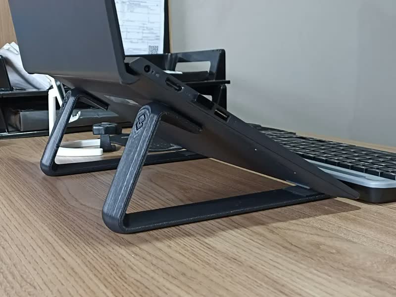 foto de Suporte Mesa Universal Notebook Laptop Levantar Ergonômico Cor Preto