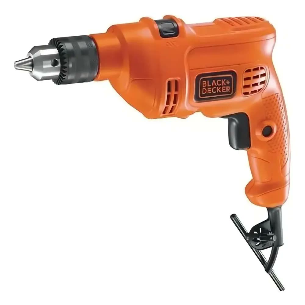 Furadeira de Impacto 10mm Black Decker, Modelo TM500BR, Furadeira Profissional, Potência de 560W, 127V