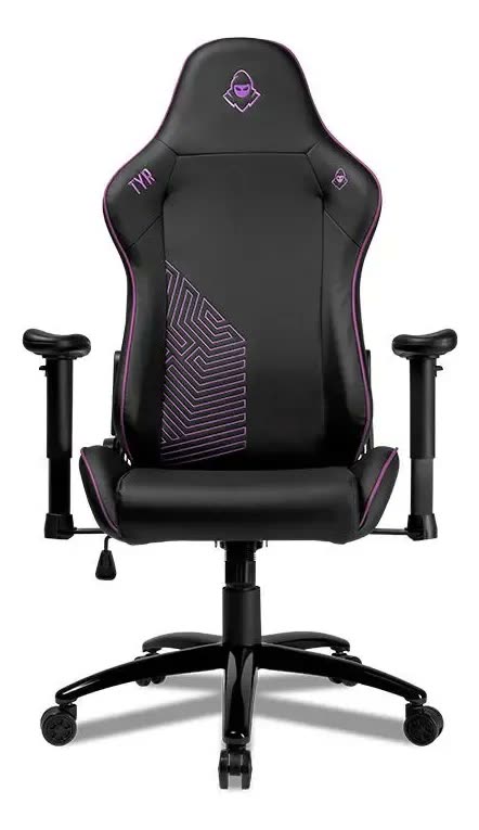Cadeira Gamer Mancer Tyr Purple Edition, Preta E Roxa Cor Preto/Violeta Material do estofamento Couro sintético