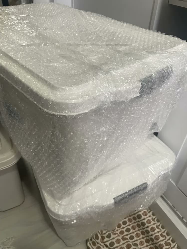 foto de Caixa Organizadora Multiuso Container 70 Litros Branco Cor Preto Lisa