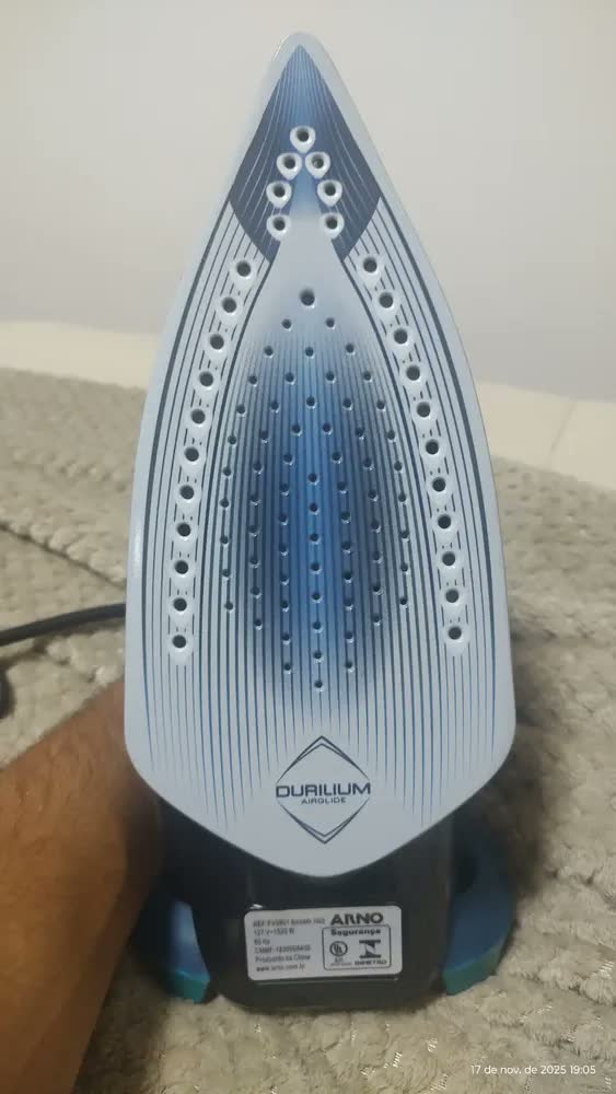 foto de Ferro a Vapor Arno Ultragliss Plus com Base Durilium Airglide FMY