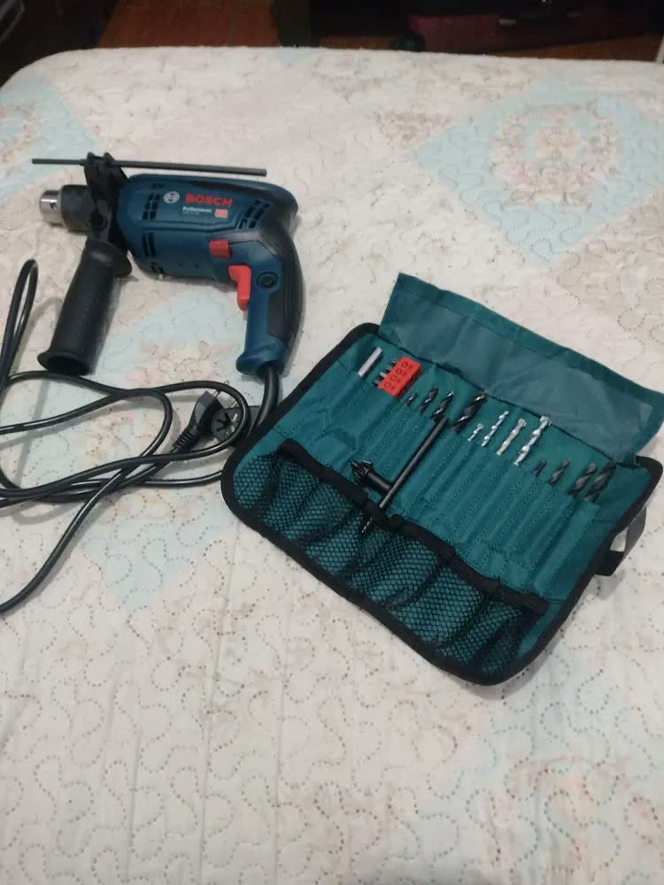 foto de Furadeira De Impacto Gsb 13 Re Bosch Azul