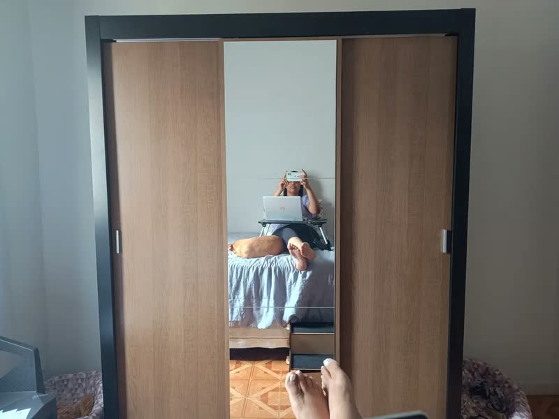foto de Guarda Roupa Casal Mônaco Madesa 3 Com Portas De Correr Rb Cor Rustic/Branco