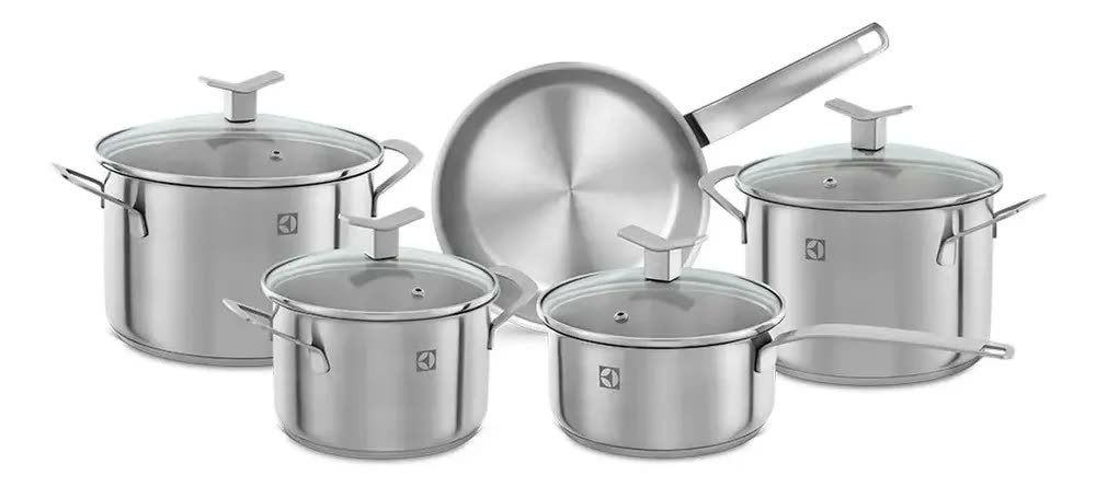 foto de Electrolux Jogo de Panelas em Inox com 5 Peças Design com Fundo Triplo