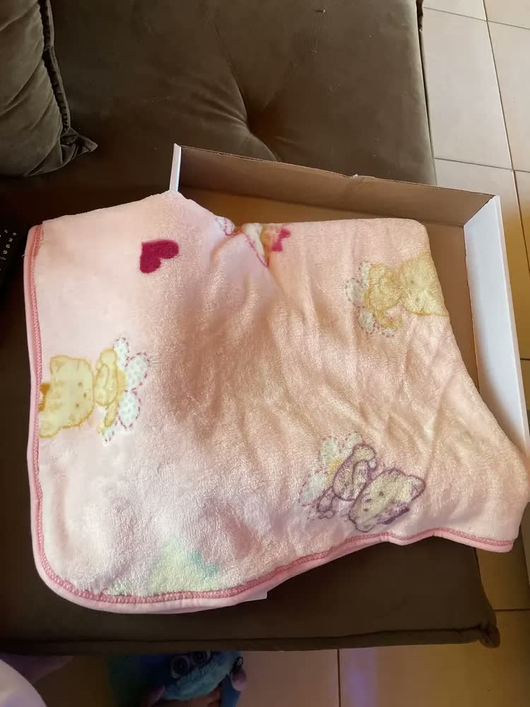 foto de Cobertor Para Bebê Infantil Antialérgico Pelo Alto Jolitex Cor Azul