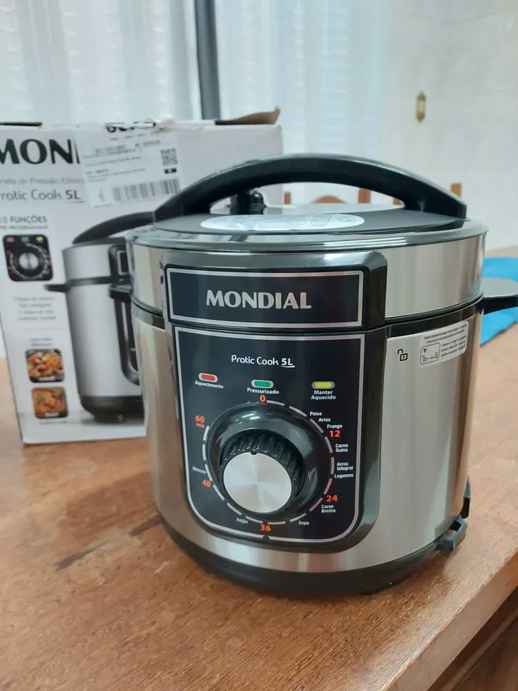 foto de Panela de Pressão Elétrica 5L, Mondial, 900W - PE-48-5L-I
