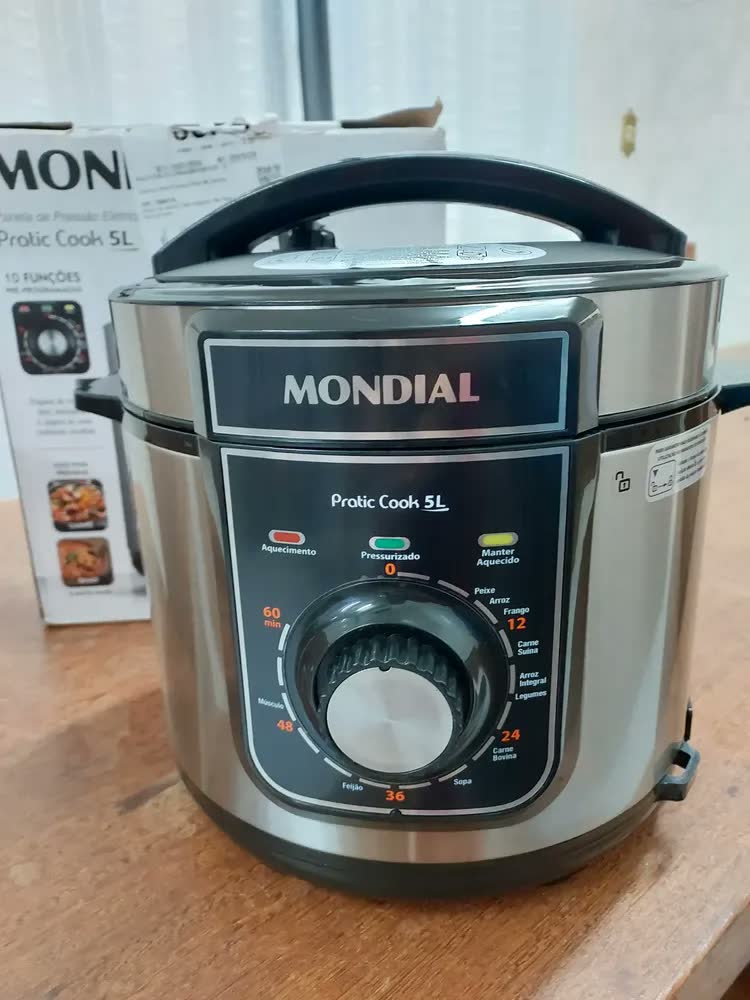 foto de Panela de Pressão Elétrica 5L, Mondial, 900W - PE-48-5L-I