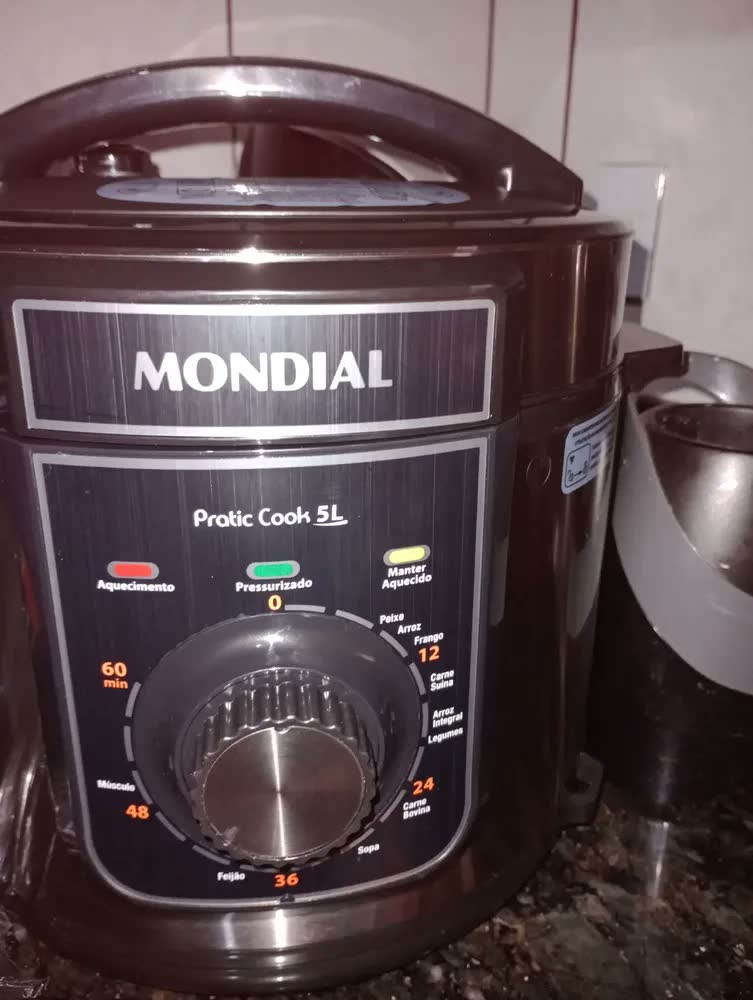 foto de Panela de Pressão Elétrica 5L, Mondial, 900W - PE-48-5L-I