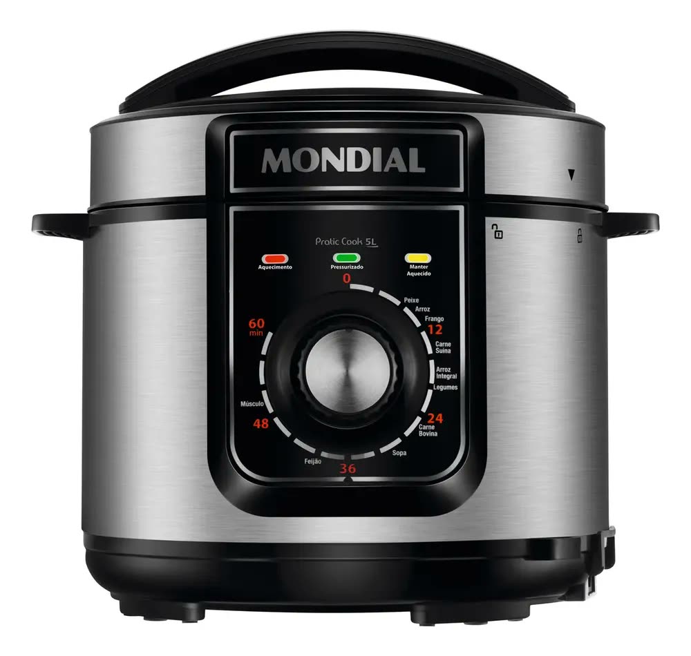 Panela de Pressão Elétrica 5L, Mondial, 900W - PE-48-5L-I