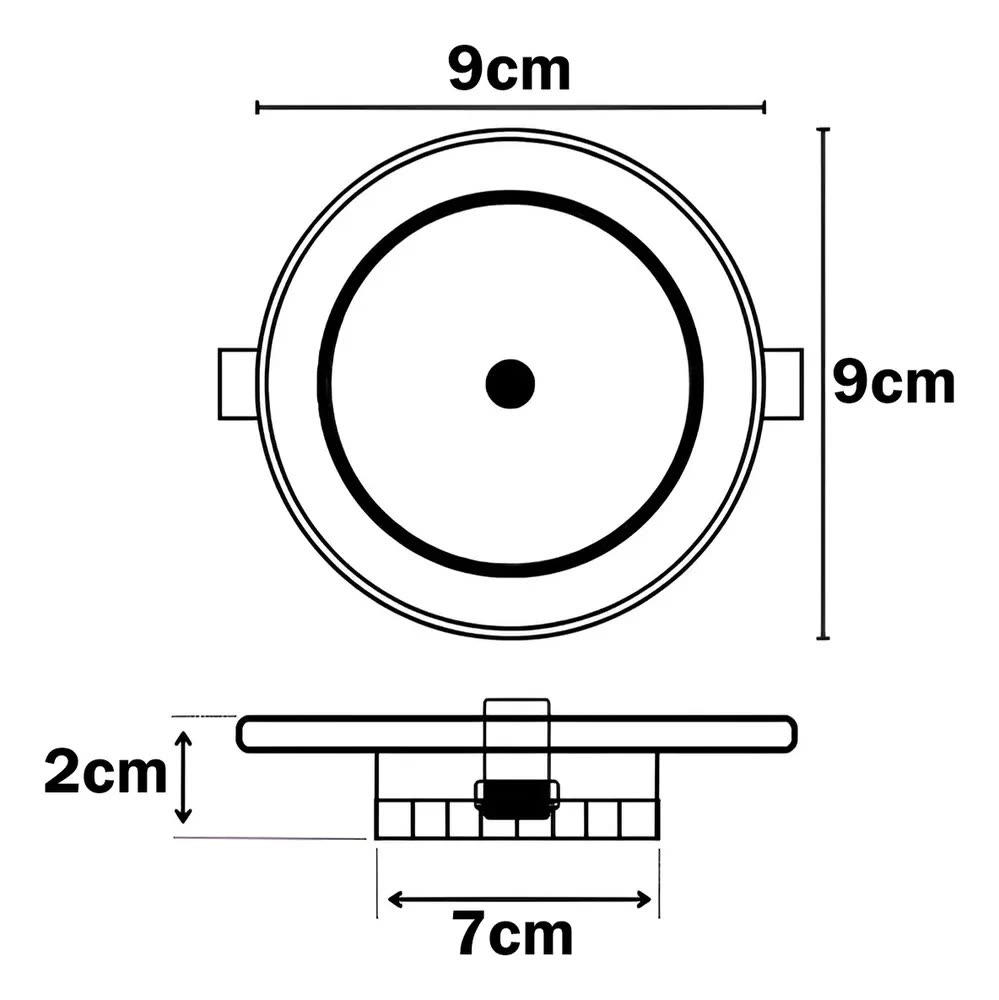Kit 10 Spot Led Dicróica Embutir Redondo 7w Branco Frio Cor 6500K Bivolt
