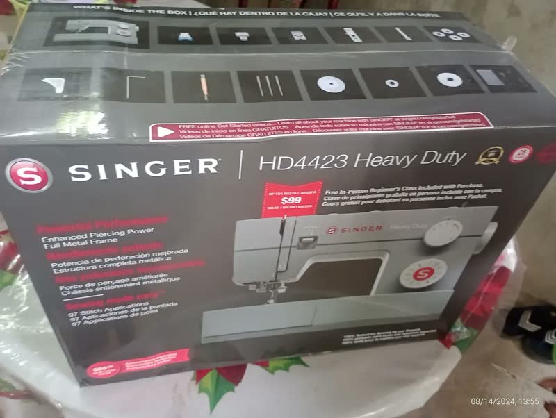 foto de Máquina De Costura Reta Singer Facilita Pro 4423 Portátil - Cinza Escuro