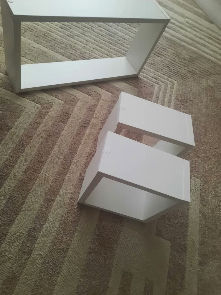 foto de Kit 3 Nichos de Parede em MDF Branco para Sala e Quarto