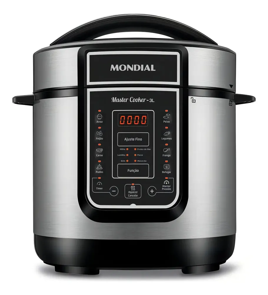 foto de Panela De Pressão Elétrica Digital 3L Mondial 700W - PE-40