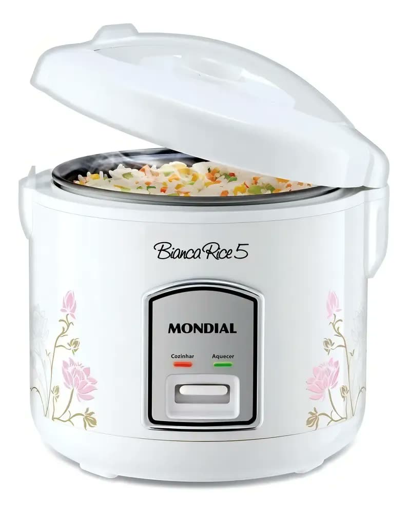 Panela Elétrica De Arroz Mondial Branca Npe-05 5 Xícara Cor Branco Frequência 60
