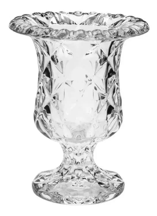 Vaso Diamond em vidro transparente Lyor