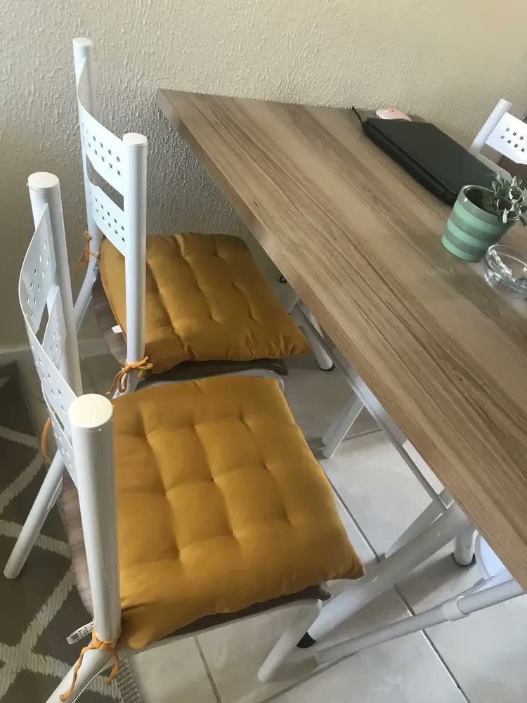 foto de Jogo de Mesa Jantar Ciplafe Luna 4 Cadeiras Aço Tampo MDP Carvalho Montreal