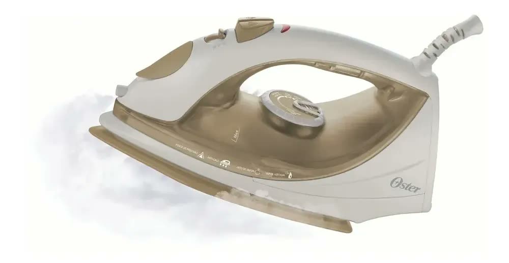 Ferro de Passar GCSTBS5907 Antiaderente Com Jato De Vapor e Potência De 1200W Cor Champagne Oster