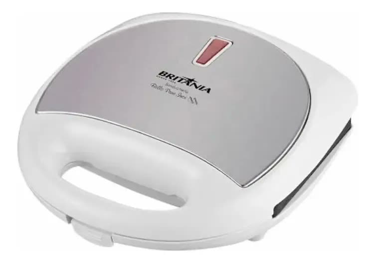 Sanduicheira Grill Britânia Belo Pane Inox 750w Antiaderente Cor Branco