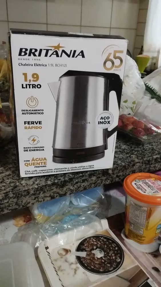 foto de Chaleira Elétrica Britânia Bch12rs Inox Rosa 1,9l