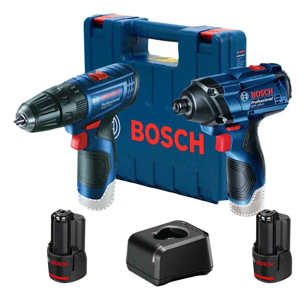 Kit Bosch Furadeira GSB120-LI + Chave Impacto GDR120-LI 12V