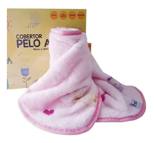 foto de Cobertor De Berço Bebê Pelo Alto Jolitex Azul Ou Rosa