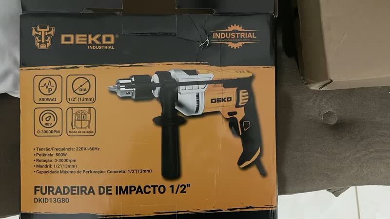 foto de Furadeira de Impacto Deko 800W Mandril 1/2