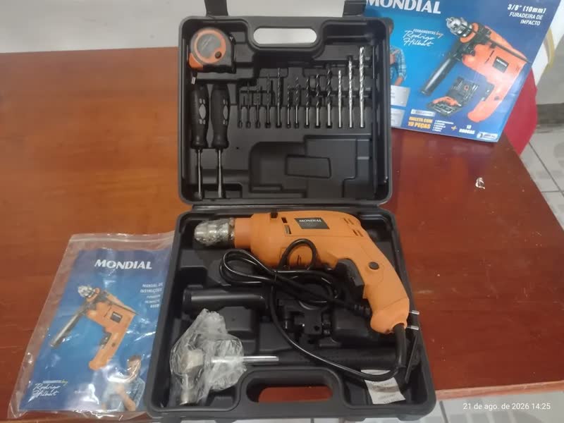 foto de Furadeira De Impacto Com Maleta 650w Mondial Fi-rh-01m