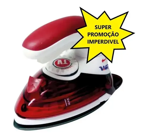 foto de Mini Ferro De Viagem Steamer Vertical Vapor Patchwork Cor Vermelho