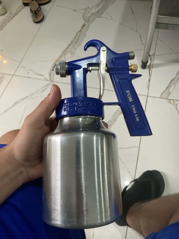 foto de Pistola De Pintura Ar Direto Pro-516 Pdr Bico 1,2mm 1litro Cor Azul