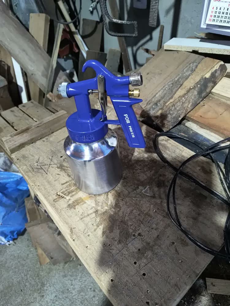 foto de Pistola De Pintura Ar Direto Pro-516 Pdr Bico 1,2mm 1litro Cor Azul