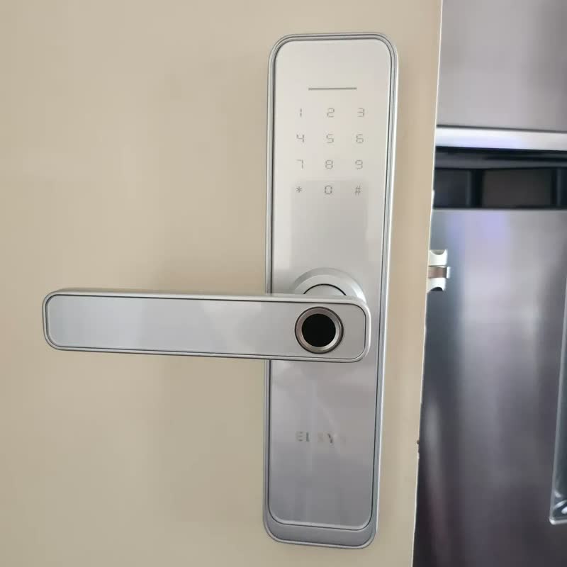 foto de Fechadura Digital Elsys ESF-4000B Wi-Fi com Biometria, Senha e App na Cor Prata