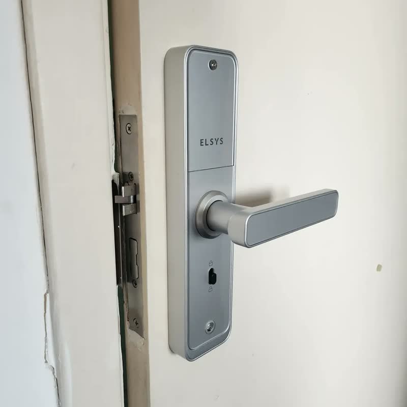 foto de Fechadura Digital Elsys ESF-4000B Wi-Fi com Biometria, Senha e App na Cor Prata