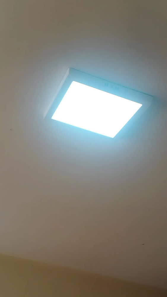 foto de Luminária Led 25w Plafon Quadrado Sobrepor Branco Frio Teto
