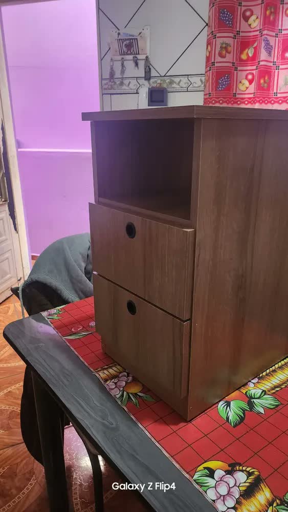 foto de Criado Mudo Taefe Branco 2 Gavetas Estilo Moderno em MDP 15mm