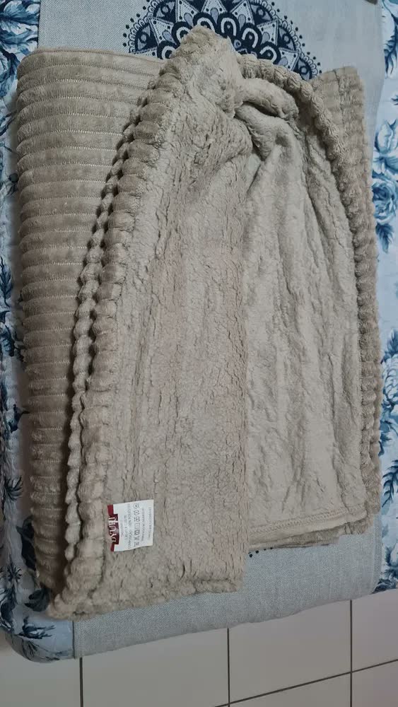 foto de Cobertor Casal Sherpa Jolitex Ternille Dyuri Bege 1,80x2,20m Hipoalergênico