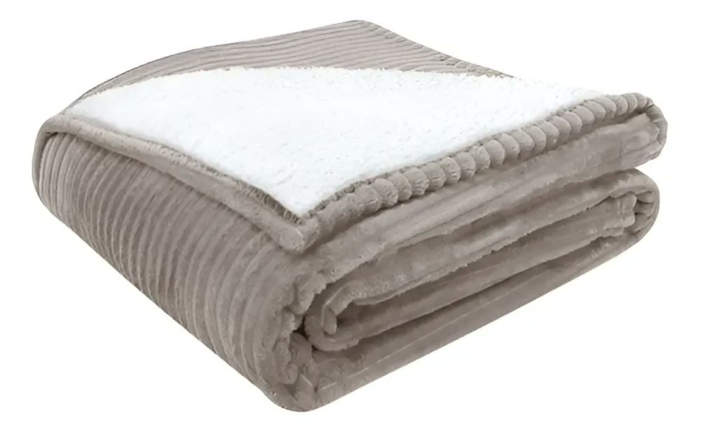 Cobertor Casal Sherpa Jolitex Ternille Dyuri Bege 1,80x2,20m Hipoalergênico