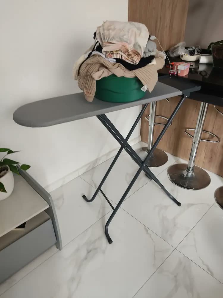 foto de Tábua De Passar Roupa Alumínio Dobrável Regulável Premium Com Suporte Para Ferro