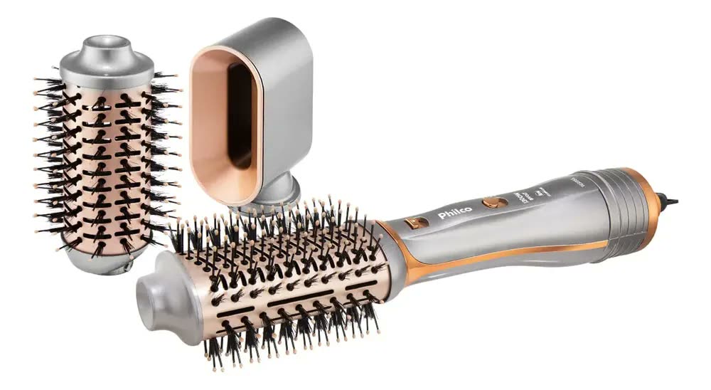 foto de Escova Secadora Philco Pes19sg 3 Acessórios 1300w Cor Prata