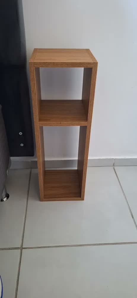 foto de Mesa de Cabeceira Madeira Carvalho Safira Minimalista 20cm das Prateleiras