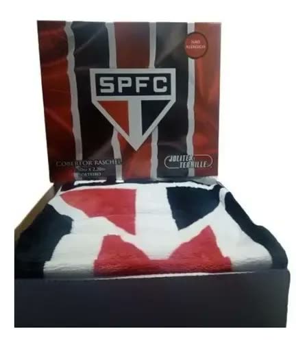 Cobertor Solteiro São Paulo Jolitex Vermelho Poliéster 1,80 X 2,20